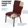 image:imageFlash Furniture Advantage Maroon Discount Church Chair  21 in WideMaroon FabricGold Vein Frame