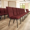 image:imageFlash Furniture Advantage Maroon Discount Church Chair  21 in WideMaroon FabricGold Vein Frame