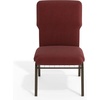 image:imageFlash Furniture Advantage Maroon Discount Church Chair  21 in WideMaroon FabricGold Vein Frame