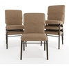 image:imageFlash Furniture Advantage Maroon Discount Church Chair  21 in WideMixed Tan FabricGold Vein Frame
