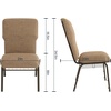 image:imageFlash Furniture Advantage Maroon Discount Church Chair  21 in WideMixed Tan FabricGold Vein Frame