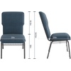 image:imageFlash Furniture Advantage Maroon Discount Church Chair  21 in WideNavy FabricSilver Vein Frame