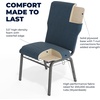 image:imageFlash Furniture Advantage Maroon Discount Church Chair  21 in WideNavy FabricSilver Vein Frame