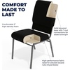 image:imageFlash Furniture Advantage Navy Church Chairs 185 in WideBlack FabricSilver Vein Frame