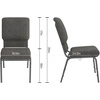 image:imageFlash Furniture Advantage Navy Church Chairs 185 in WideCharcoal Gray FabricSilver Vein Frame
