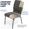 image:imageFlash Furniture Advantage Navy Church Chairs 185 in WideCharcoal Gray FabricSilver Vein Frame