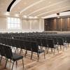 image:imageFlash Furniture Advantage Navy Church Chairs 185 in WideCharcoal Gray FabricSilver Vein Frame