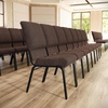 image:imageFlash Furniture Advantage Navy Church Chairs 185 in WideJava FabricBlack Vein Frame