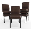 image:imageFlash Furniture Advantage Navy Church Chairs 185 in WideJava FabricBlack Vein Frame