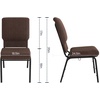 image:imageFlash Furniture Advantage Navy Church Chairs 185 in WideJava FabricBlack Vein Frame
