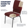 image:imageFlash Furniture Advantage Navy Church Chairs 185 in WideMaroon FabricSilver Vein Frame