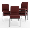 image:imageFlash Furniture Advantage Navy Church Chairs 185 in WideMaroon FabricSilver Vein Frame