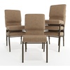 image:imageFlash Furniture Advantage Navy Church Chairs 185 in WideMixed Tan FabricGold Vein Frame