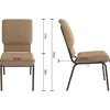 image:imageFlash Furniture Advantage Navy Church Chairs 185 in WideMixed Tan FabricGold Vein Frame