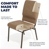 image:imageFlash Furniture Advantage Navy Church Chairs 185 in WideMixed Tan FabricGold Vein Frame