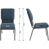 image:imageFlash Furniture Advantage Navy Church Chairs 185 in WideNavy FabricSilver Vein Frame