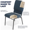 image:imageFlash Furniture Advantage Navy Church Chairs 185 in WideNavy FabricSilver Vein Frame