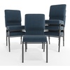 image:imageFlash Furniture Advantage Navy Church Chairs 185 in WideNavy FabricSilver Vein Frame