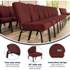 image:imageFlash Furniture Advantage Signature Elite Maroon Church Chair  20 in Wide