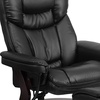 image:imageFlash Furniture Allie LeatherSoft Upholstered Recliner with Footrest Arms and Headrest Padded Swivel Recliner Chair and Ottoman Set PaliminoBlack