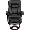image:imageFlash Furniture Allie LeatherSoft Upholstered Recliner with Footrest Arms and Headrest Padded Swivel Recliner Chair and Ottoman Set PaliminoBlack