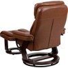 image:imageFlash Furniture Allie LeatherSoft Upholstered Recliner with Footrest Arms and Headrest Padded Swivel Recliner Chair and Ottoman Set PaliminoBrown Vintage