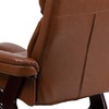 image:imageFlash Furniture Allie LeatherSoft Upholstered Recliner with Footrest Arms and Headrest Padded Swivel Recliner Chair and Ottoman Set PaliminoBrown Vintage