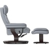 image:imageFlash Furniture Allie LeatherSoft Upholstered Recliner with Footrest Arms and Headrest Padded Swivel Recliner Chair and Ottoman Set PaliminoGrey