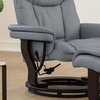 image:imageFlash Furniture Allie LeatherSoft Upholstered Recliner with Footrest Arms and Headrest Padded Swivel Recliner Chair and Ottoman Set PaliminoGrey