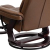image:imageFlash Furniture Allie LeatherSoft Upholstered Recliner with Footrest Arms and Headrest Padded Swivel Recliner Chair and Ottoman Set PaliminoPalimino