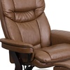 image:imageFlash Furniture Allie LeatherSoft Upholstered Recliner with Footrest Arms and Headrest Padded Swivel Recliner Chair and Ottoman Set PaliminoPalimino