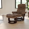 image:imageFlash Furniture Allie LeatherSoft Upholstered Recliner with Footrest Arms and Headrest Padded Swivel Recliner Chair and Ottoman Set PaliminoPalimino