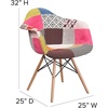 image:imageFlash Furniture Alonza Series Milan Patchwork Fabric Chair with Wooden Legs