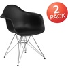 image:imageFlash Furniture Alonza Series White Plastic Chair with Chrome BaseBlack