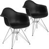 image:imageFlash Furniture Alonza Series White Plastic Chair with Chrome BaseBlack