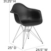 image:imageFlash Furniture Alonza Series White Plastic Chair with Chrome BaseBlack