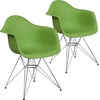 image:imageFlash Furniture Alonza Series White Plastic Chair with Chrome BaseGreen