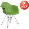 image:imageFlash Furniture Alonza Series White Plastic Chair with Chrome BaseGreen