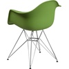 image:imageFlash Furniture Alonza Series White Plastic Chair with Chrome BaseGreen