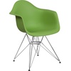 image:imageFlash Furniture Alonza Series White Plastic Chair with Chrome BaseGreen