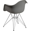 image:imageFlash Furniture Alonza Series White Plastic Chair with Chrome BaseMoss Gray