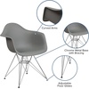 image:imageFlash Furniture Alonza Series White Plastic Chair with Chrome BaseMoss Gray