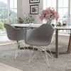 image:imageFlash Furniture Alonza Series White Plastic Chair with Chrome BaseMoss Gray