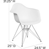 image:imageFlash Furniture Alonza Series White Plastic Chair with Chrome BaseWhite