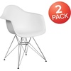 image:imageFlash Furniture Alonza Series White Plastic Chair with Chrome BaseWhite