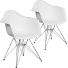 image:imageFlash Furniture Alonza Series White Plastic Chair with Chrome BaseWhite