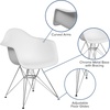 image:imageFlash Furniture Alonza Series White Plastic Chair with Chrome BaseWhite