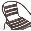 image:imageFlash Furniture Aluminum Slat Back Stacking Outdoor Restaurant Chairs Modern Stackable Patio Chairs for Restaurants Set of 4 BlackBronze