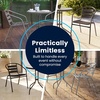 image:imageFlash Furniture Aluminum Slat Back Stacking Outdoor Restaurant Chairs Modern Stackable Patio Chairs for Restaurants Set of 4 BlackBronze