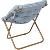 image:imageFlash Furniture Archer Saucer Chair with Folding Steel Frame Portable Oversized Saucer Chair for Dorm or Bedroom 28 Dusty Aqua Faux FurSoft Gold FrameAqua FabricSoft Gold Frame